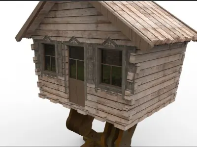 Wooden hut  3D model