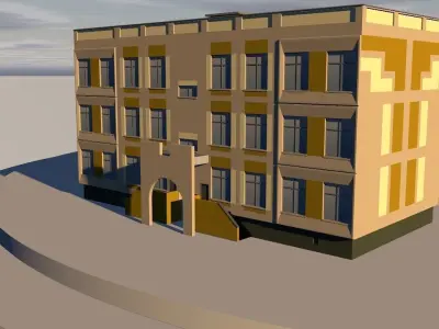 Medical Center Low-poly 3D model