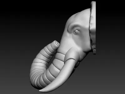 Elephant Head 3D print model