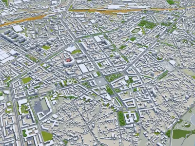 Voronezh Russia 60km Low-poly 3D model