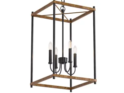 Rectangle Farmhouse Hanging Light 3D model