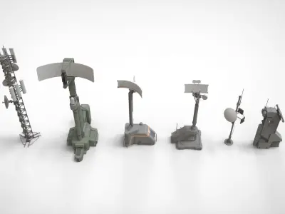 Sci fi antenna 13 3D model