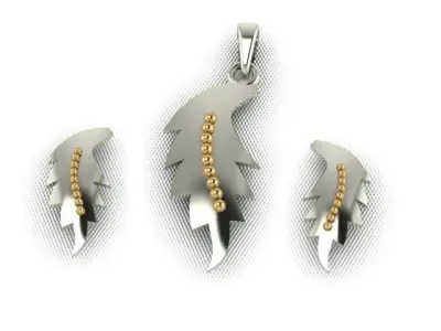 10 Pendants with Tops complete Locket set 3D print model