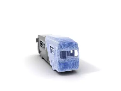 Black City Bus model pack Low-poly 3D model