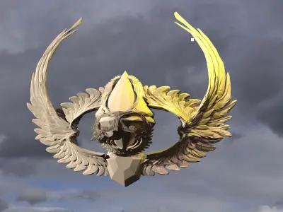 Architecture Jewelled Wings 4models 3D model