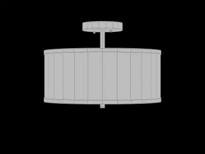 Aaru Fabric Semi Flush Mount 3D model purchase