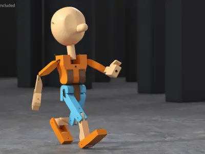  Wooden Toys Rigged Collection for Maya 