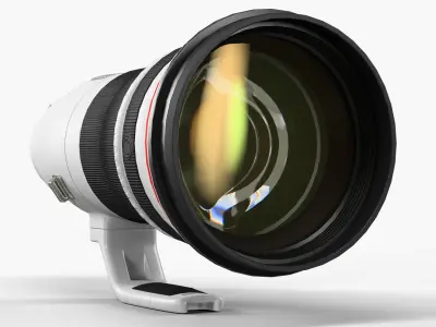 Canon EF 400mm f 2-8L IS II USM Super Telephoto Lens Low-poly 3D model
