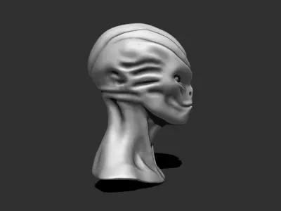 Alien Bust 9 - Detailed Alien Bust - 3D Model for Printing 3D print model