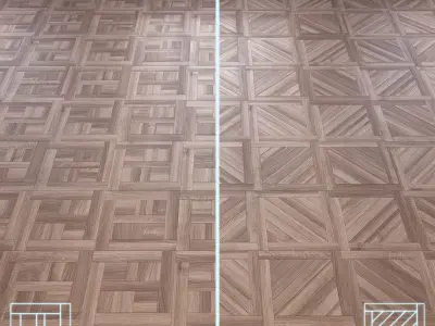 Parquet - Laminate - Wooden floor 2 in 1 Low-poly 3D model 57