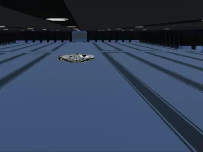 Star Wars Rebel Assault 11-Mining Tunnel Hanger Low-poly 3D model