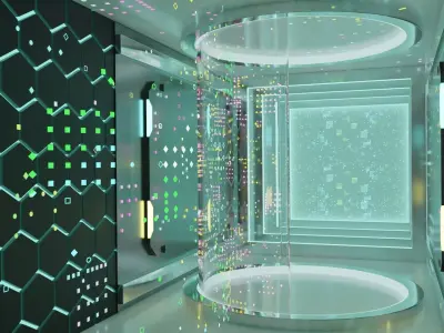 sci fi corridor 3D model 131