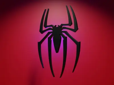 Spiderman 3D Logo Low-poly 3D model