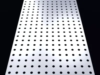 Perforated panel with 10 percent opening 25O63 3D model