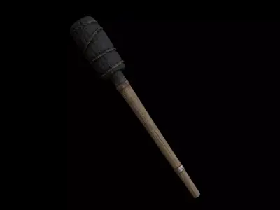 Wooden Torch 3D model