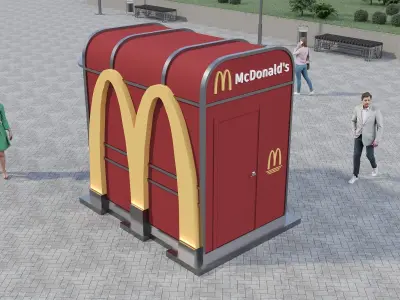 Mcdonalds Restourant 3D Model Low-poly 3D model