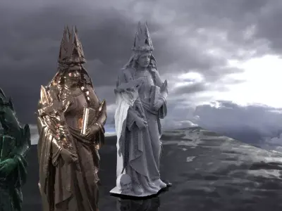 Dark Ages Queen Statue 3D 3D model