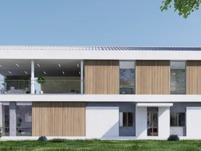 villa Low-poly 3D model