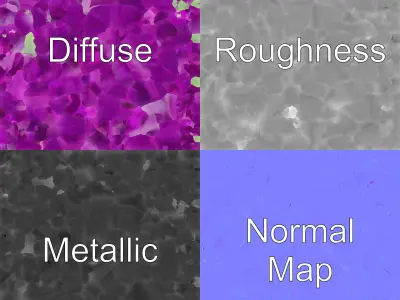 Rosa Purple Rose Velvety Texture Model Pack Low-poly 3D model