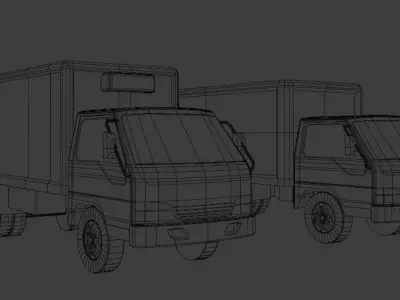 Isuzu Elf Low-poly 3D model
