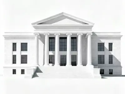 Grand Neoclassical Public Building 3D Model Low-poly 3D model