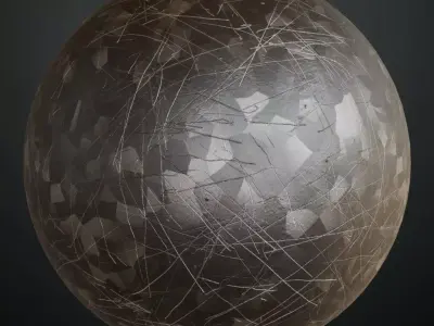 Scratched Galvanized Material PBR Seamless Texture