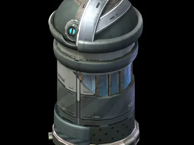 Sci Fi Building-Trash Can 3D model