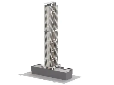 Generic High Rise building for exterior scene 3D model
