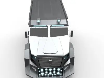 cash transport vehicle 3D model
