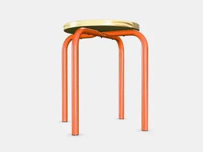 DOMSTEN Stool 1 Low-poly 3D model