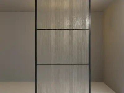 Glass partition door 54 Low-poly 3D model