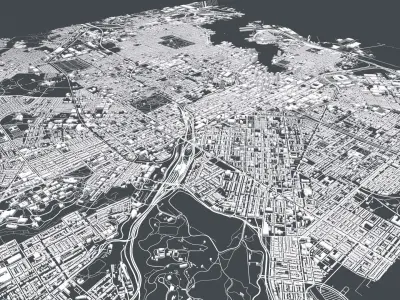 Cityscape  Baltimore  Maryland  USA 3D model