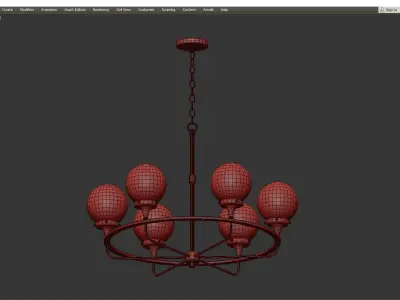 BEVERLY HILLS CHANDELIER Low-poly 3D model
