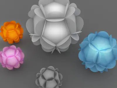 origami flower 2 3D model