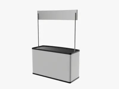 Promo stand large mockup 3D model