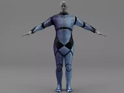 Sci-Fi Uniform Low-poly 3D model