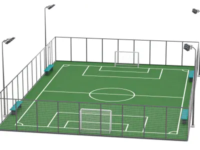 Soccer - Football Field 5x5 3D model