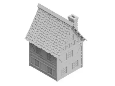 Medieval House large Free 3D print model