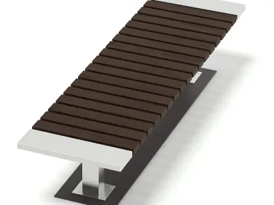 Mall Bench 3D Model 3D model