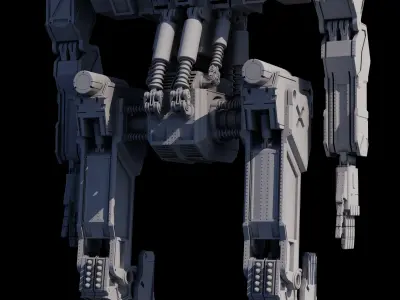 Sci Fi Robot Full Unit 3D model