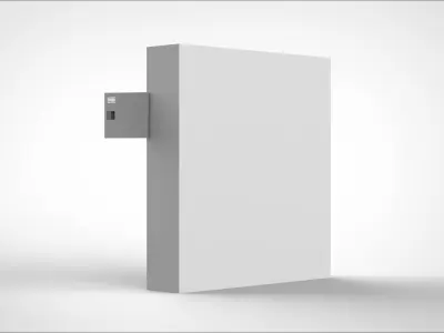 locker with lock 3D model