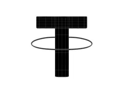 Tether USDT Coin v3 001 Low-poly 3D model