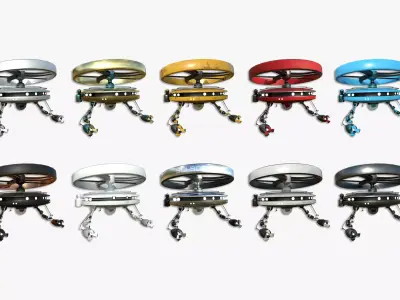 10 Flying Robot I Collection - SciFi Character Design 3D Model Pack