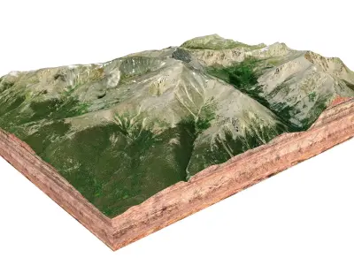 Mount Elbert Mountain Colorado USA 3D model