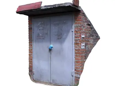 Underground Entrance Red scan 7 Low-poly 3D model