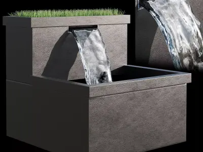 Garden Fountain 02 3D model