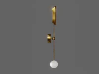 Fancy side wall Lamp Low-poly 3D model