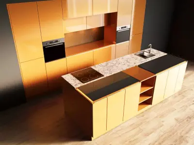99-Kitchen3 glossy 9 3D model