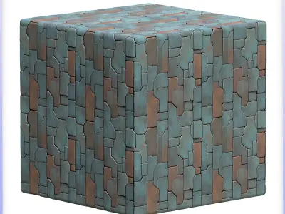Stylized Metal Panels Seamless Texture Texture get