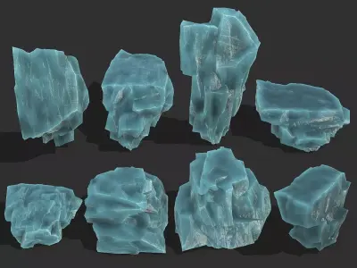 ice rocks 14 Low-poly 3D model